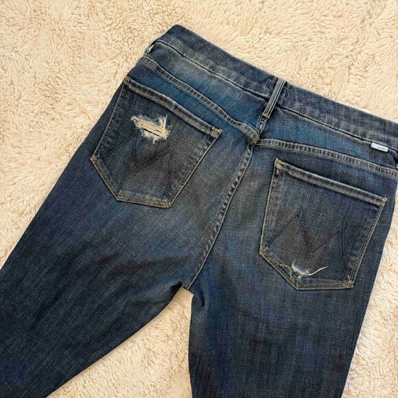 Mother High Waisted Looker Ankle Fray in Wicked Wildflower - Picture 10 of 14